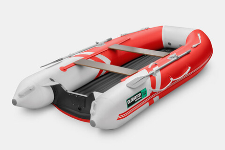 Надувная лодка GLADIATOR E350S красно-белый