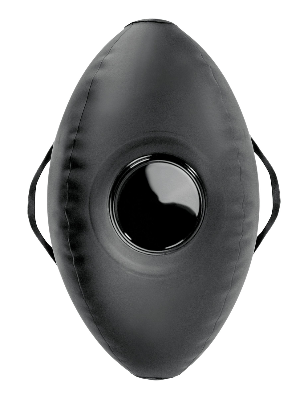 Черный надувной мяч с платформой для фиксации дилдо Body Dock Inflatable Love Ball