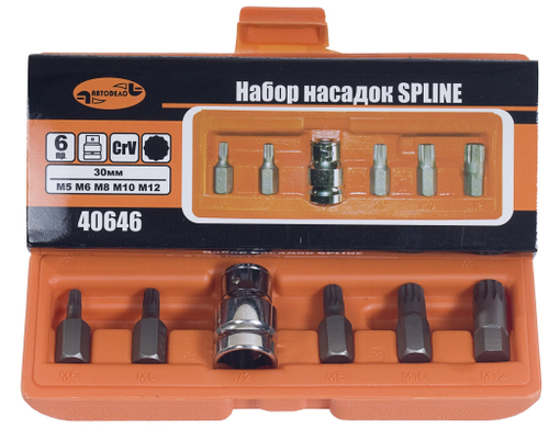 Набор бит Spline 6 пр. М512 L=30 мм