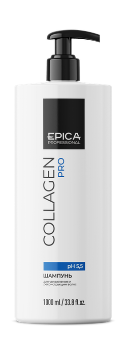 EPICA Professional Шампунь для увлажнения и реконструкции волос, Collagen PRO, 1000 мл