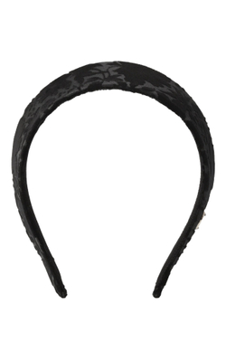 Кокошник из черного жаккарда с узором