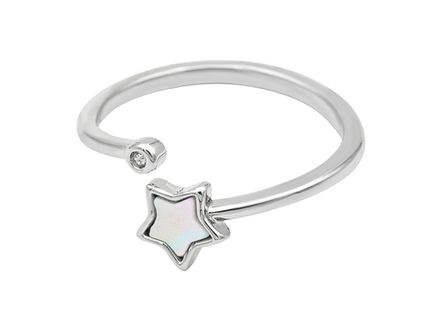 Фаланговое кольцо "Звезда с перламутром"