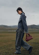 Сумка Polene Numéro Neuf Mini EDITION TEXTURED BLACK CHERRY