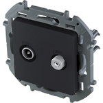 Розетка TV-SAT "звезда" - антрацит Inspiria Legrand