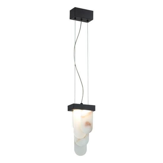 5438/12L HIGHTECH ODL_EX25 081 черный/металл/ смола под алебастр /акрил Подвес LED 12W 3000K 1489Лм FOROS