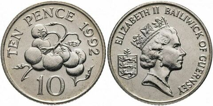 Гернси 10 пенсов, 1992-1997 UNC