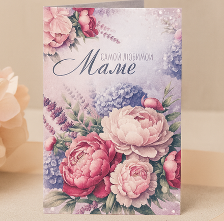 Открытка "Самой любимой Маме" с пожеланиями