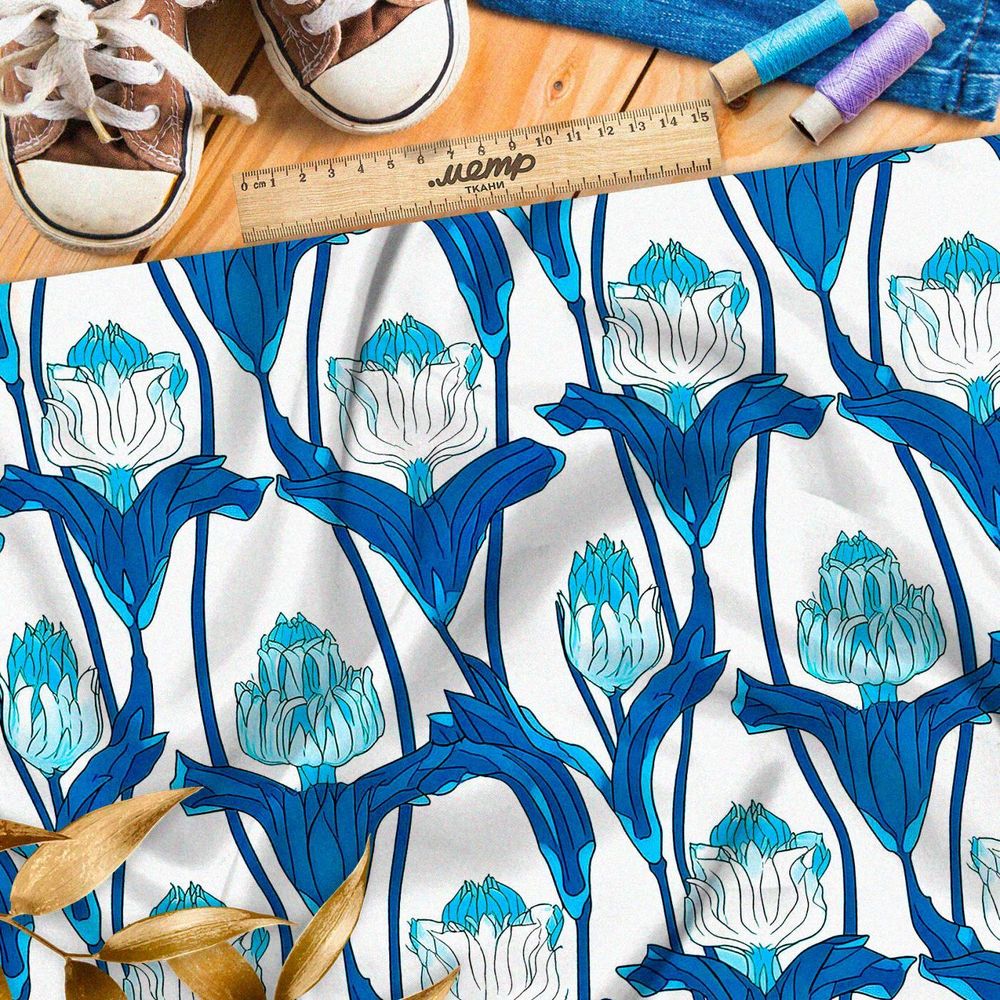 Ткань Ниагара Софт мистический узор