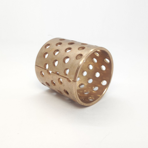 Бронзовая разрезная свертная втулка FB092 35х40х40 2 шт. / Скользящий подшипник / Металлосвертная втулка с перфорацией / для манипуляторов и спец. Техники