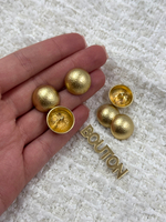 Пуговицы полусфера с вкраплениями Лимонное золото (яркое)