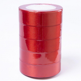 Лента атласная 2,5см*22,85м Красный