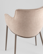 Стул Твигги шенилл бежевый каркас бежево-серый