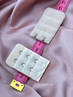 Расширитель для бюстгальтера светло-бежевый 2 ряда 6 петель 2 крючка 3х5 см