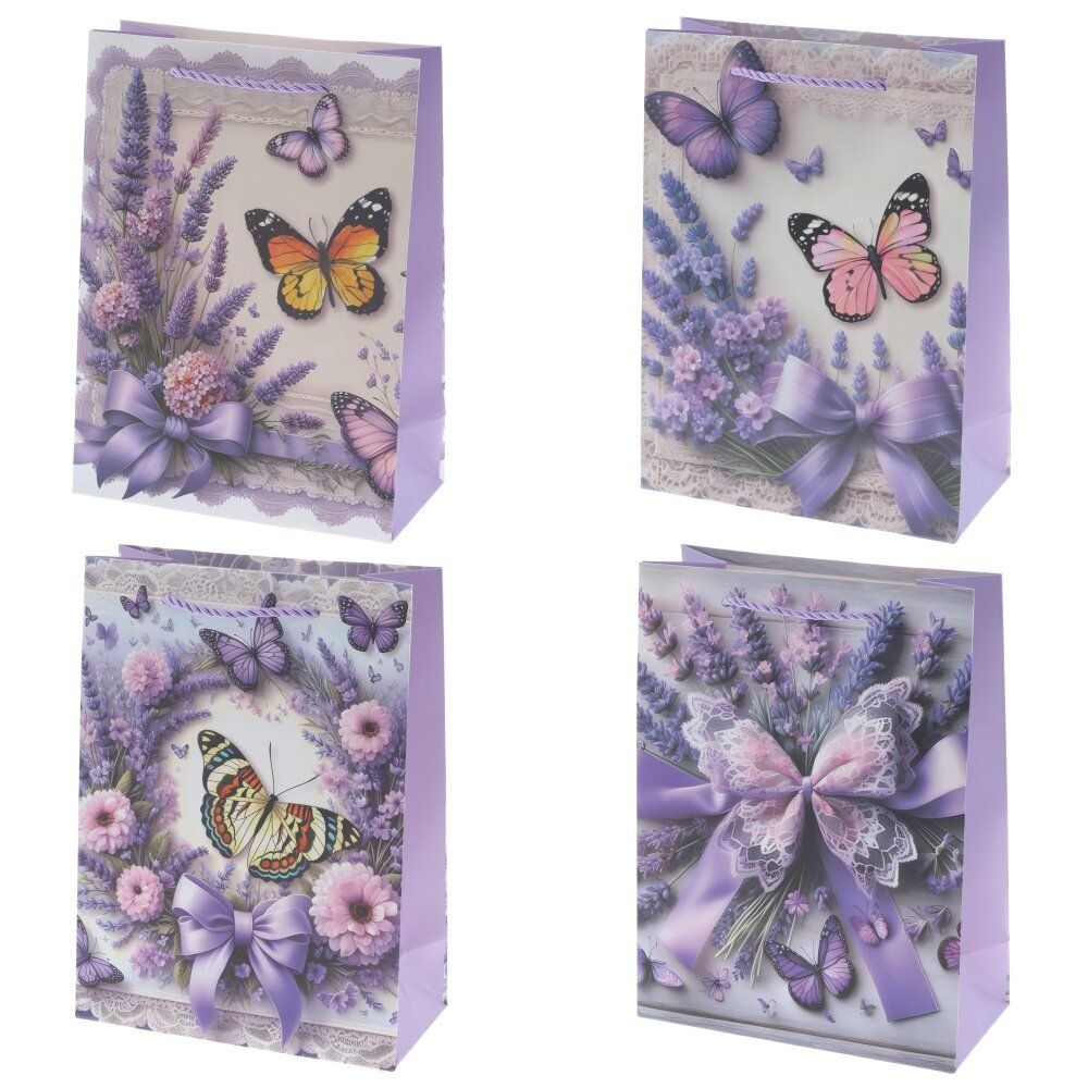 GAEM Пакет подарочный S (бумага 210г/м2, блок микс 12шт), L18 W8,5 H24 см, 4в.