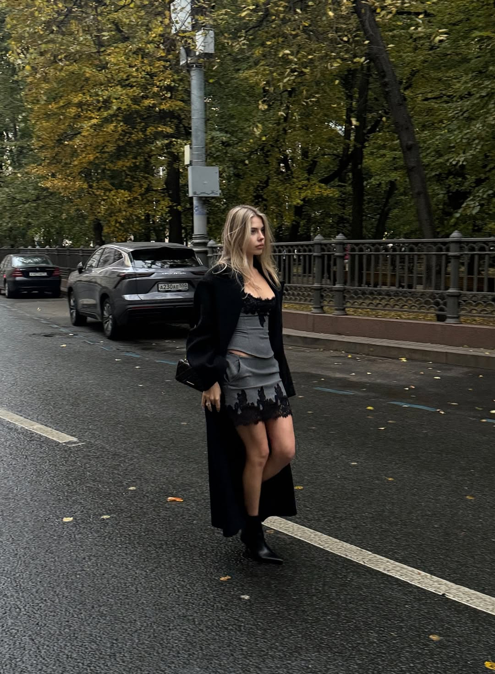 Топ из костюмной ткани серый, Серый