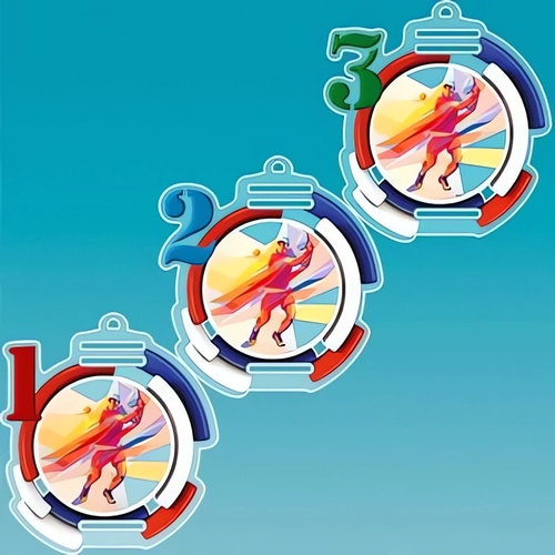 1570-002 Акриловая медаль Теннис 1,2,3 место