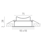 012816 Рамка (светильник) PVC д/LED-модулей 941хх и LED-ламп D50мм PIANO QUAD БЕЛЫЙ IP65