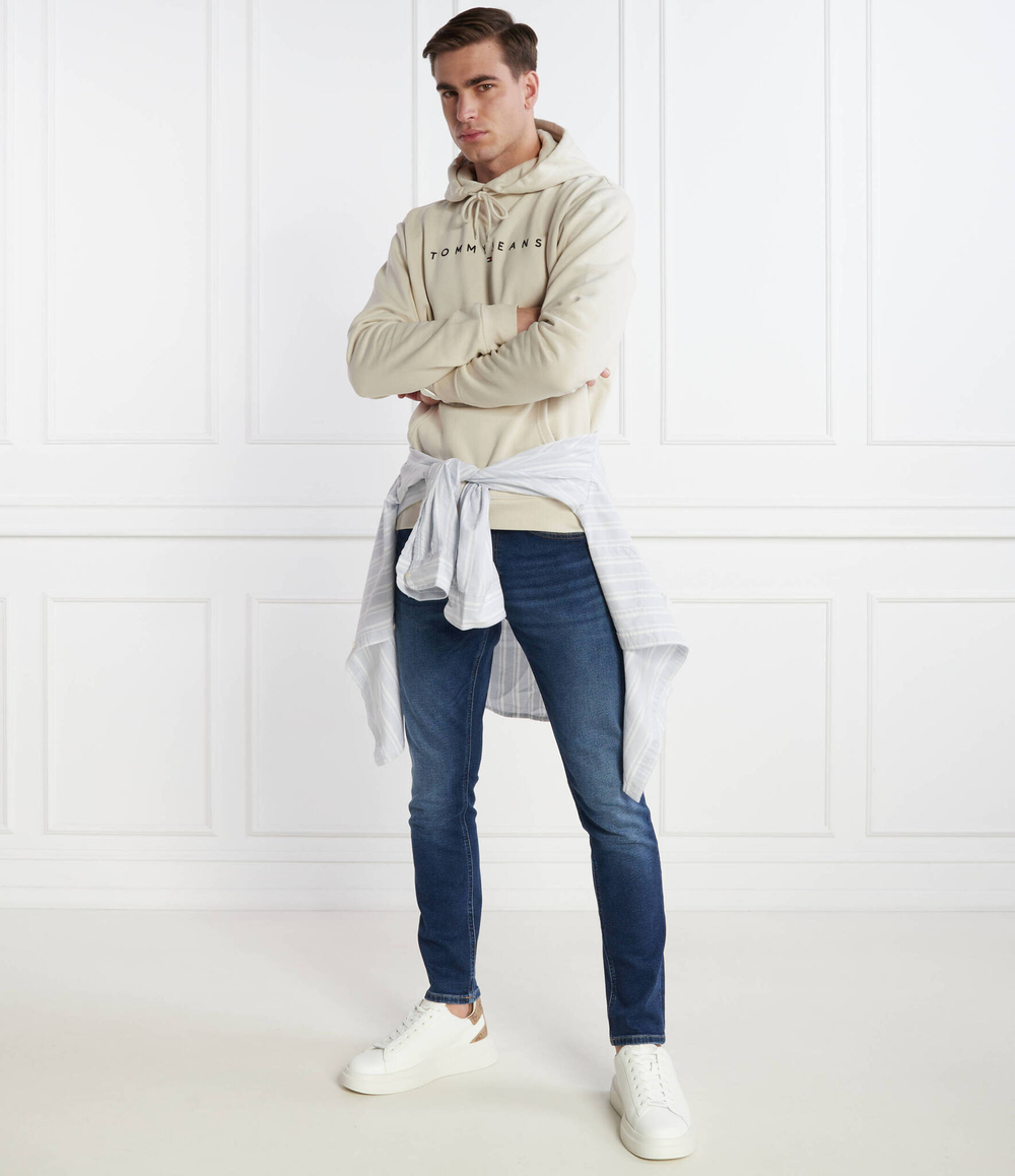 Худи LINEAR LOGO HOODIE EXT Tommy Jeans - бежевый(DM0DM17985)