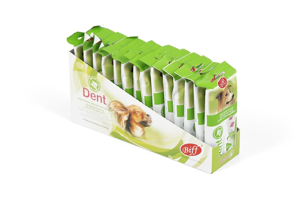 Жевательный снек DENT со вкусом индейки (для средних собак)