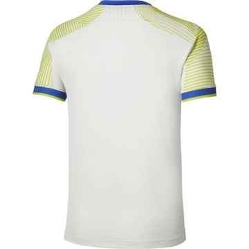 Мужская теннисная футболка Mizuno Stargazer Shadow Short-Sleeve - white/yellow