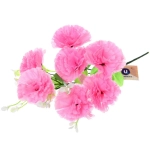 Искусственные цветы «Букет Гвоздик» 34см 7цветков розовые