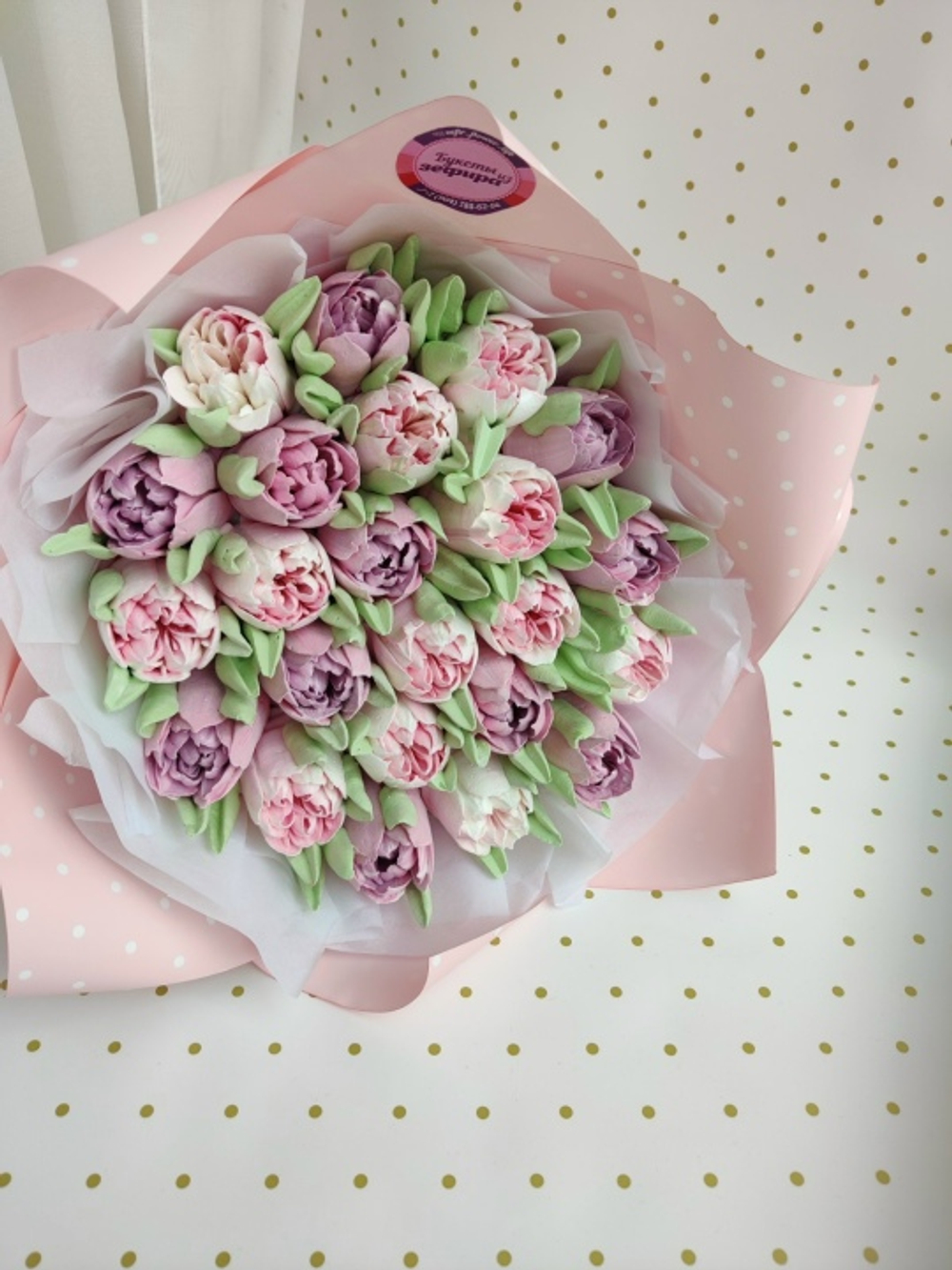 Букет «Махровые Тюльпаны» М 20 см