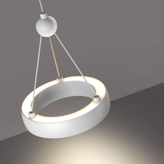 359395 OVER NT24 278 белый Светильник подвесной светодиодный, длина провода 2м IP20 LED 12W вниз/5W вверх 220V 1360Лм 3000K TURN