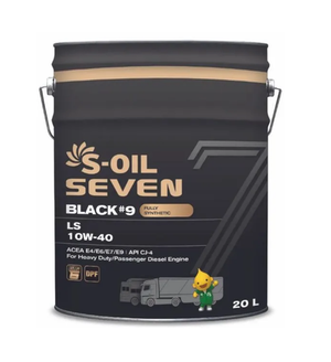 Масло моторное S-OIL 7 BLACK #9 LS 10W-40 20 л