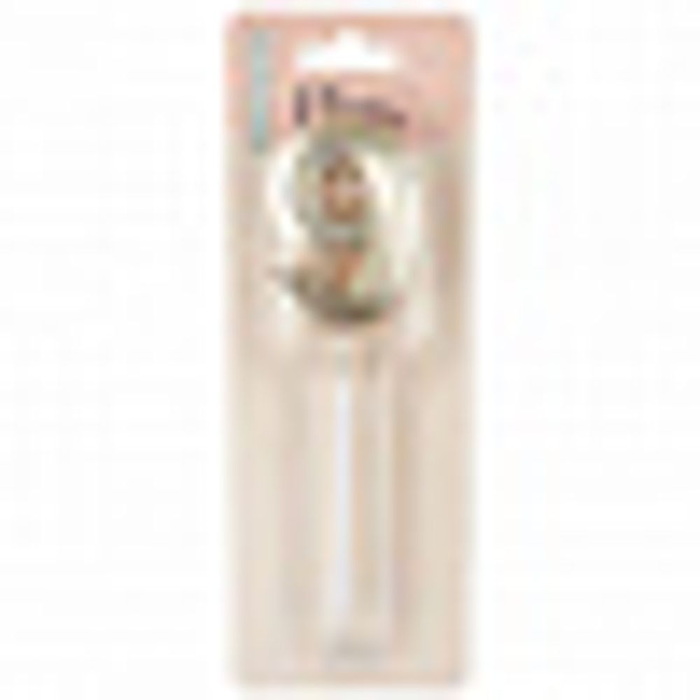 Свеча - цифра "Грани золото белое, металлик 9", с держателем, 3,5*5 + 7 см