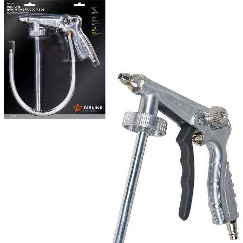 Пистолет для антигравийных и антикорр. составов PRO с гибким соплом, регулятор давления ATBU052 AIRLINE