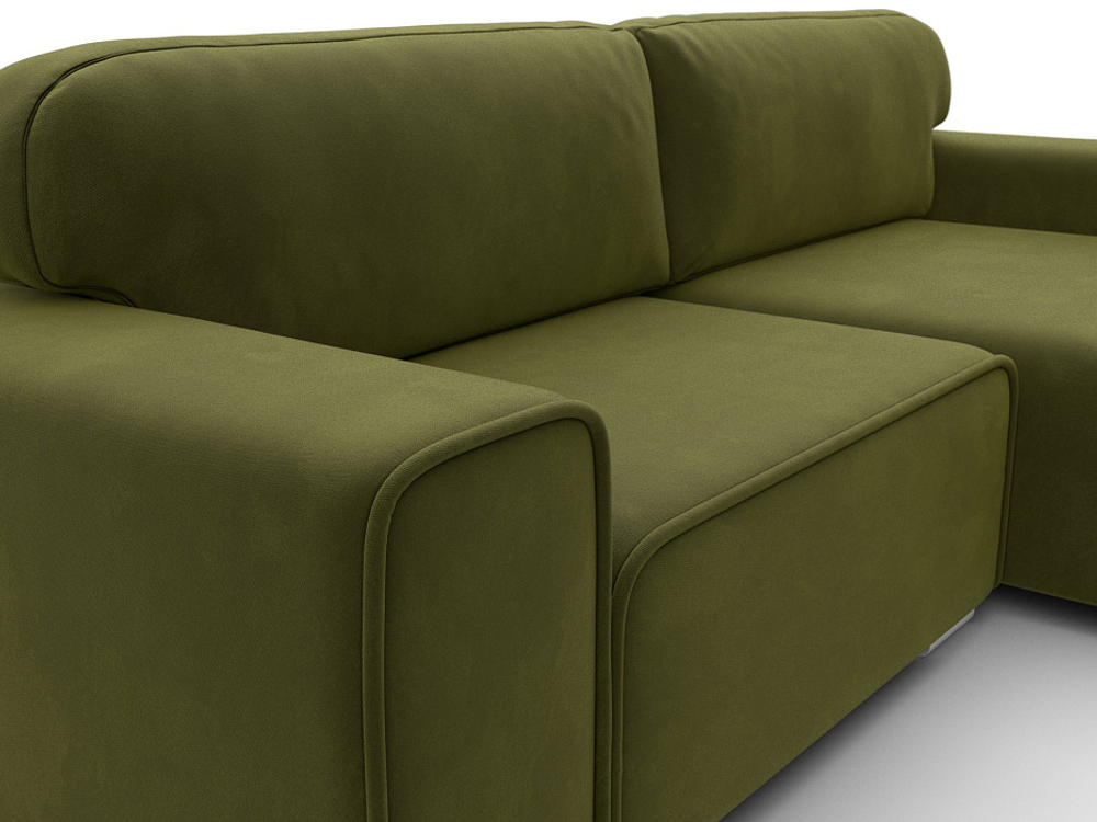 Диван угловой Лига-029 МИКРОВЕЛЬВЕТ Зеленый