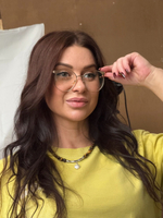 Колье из тигрового глаза и натуральной барочной жемчужиной