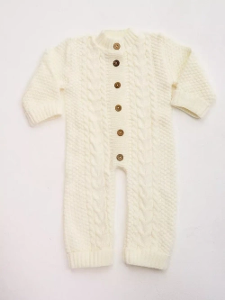 вязаный комбинезон для новорожденных