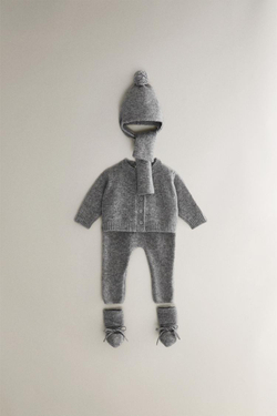 ZARA HOME КАШЕМИРОВЫЙ КАРДИГАН, СЕРЫЙ