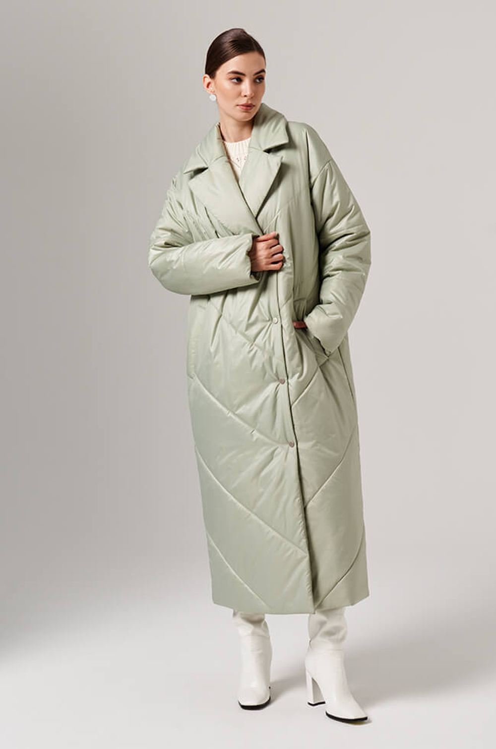 0109 Пальто женское (полынь)