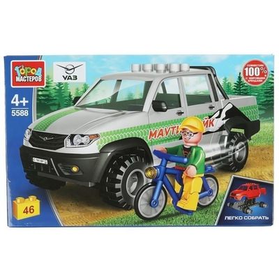 Конструктор пластмассовый 46эл. "UAZ Pickup" SB-5588 (Город мастеров)