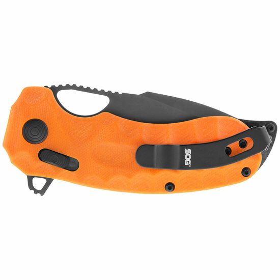 Складной нож SOG, 12-27-03-57KikuXR LTE Orange G10 c клинком из стали CTS-XHP, рукоять G10 / карбон