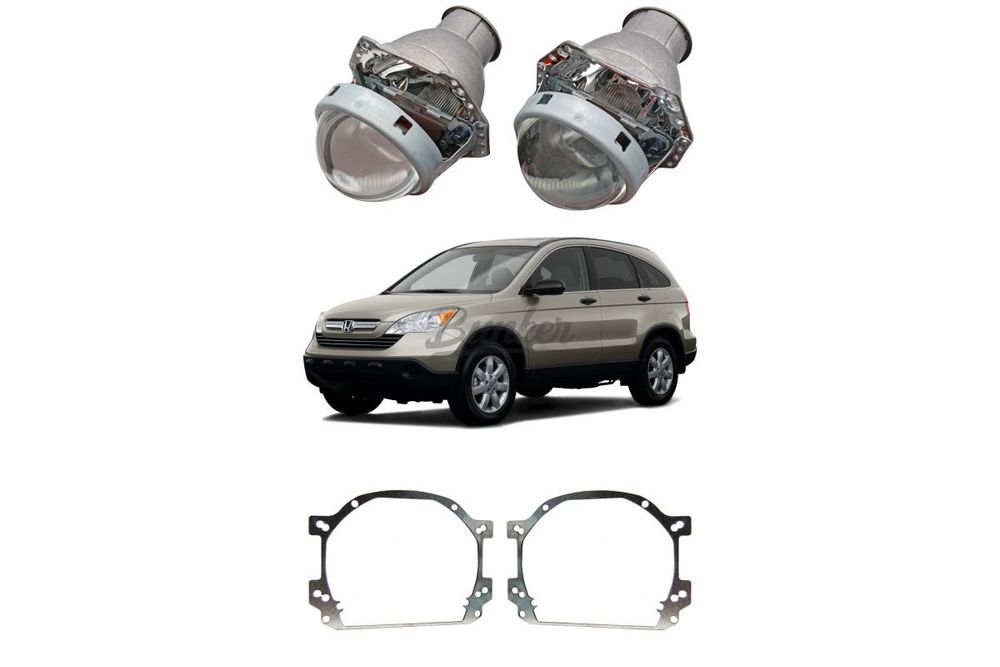 Готовый комплект для замены штатных линз Honda CRV 3 2006-2012, Тип №2