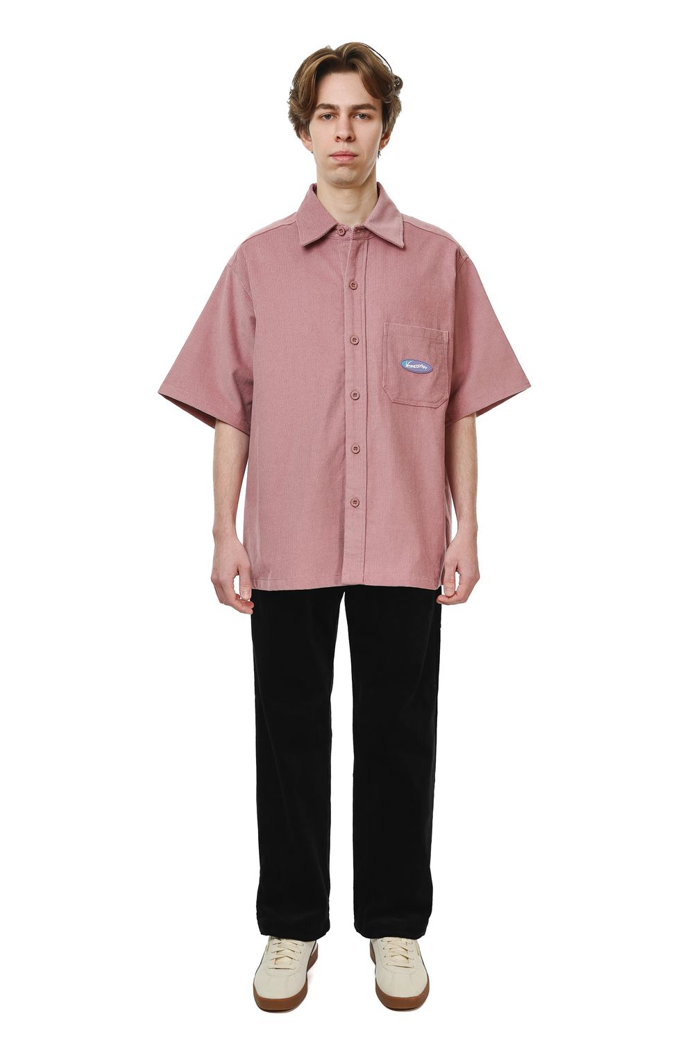 Рубашка Ymkashix Velve Leisure Line пыльно-розовая