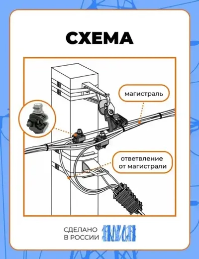 Зажим ответвительный (прокалывающий) изолированный герметичный 6-120 / 1,5-16 (Комплект 2шт)