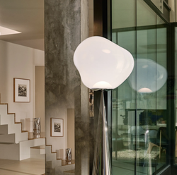 Торшер Melt Cone Fat Opal/Silver LED