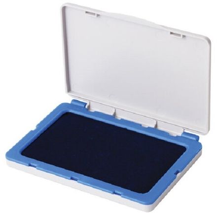 Штемпельная подушка Brauberg, 90*50, синяя, пластиковый корпус