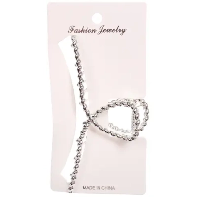 Заколка - краб для волос на блистере «PREMIUM», де палма, цвет серебро и золото, 11,5см