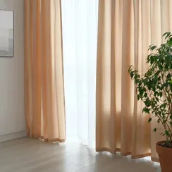 Штора портьерная "Этель" ширина 135 см, высота 250 см, цвет бежевый