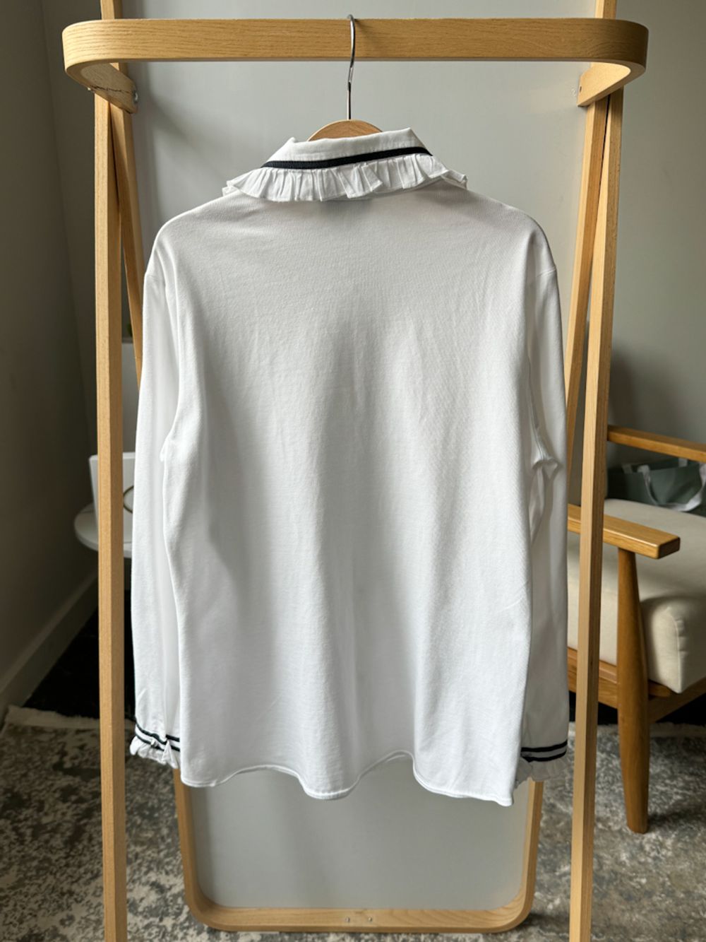 Хлопковая белая блуза Aletta, 140