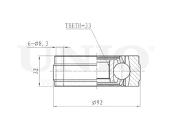 ШРУС внутренний UNIO CVJ-30061