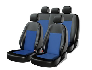 Чехлы на сидения CarFashion «ATOM LEATHER» 10947 - Экокожа -черный/серый/серый