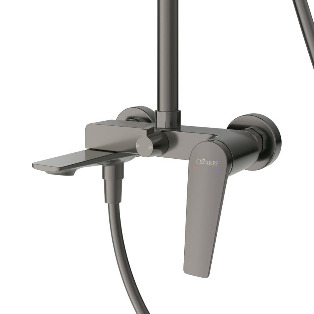 Душевая стойка со смесителем и изливом CEZARES LINER-CVD-GM