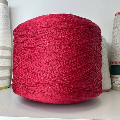 LINETTE PAILLETES - 80% лен, 20% п/а, микропайетки 2мм, ; 450м\100гр; цвет: красный, пайетки в цвет пряжи