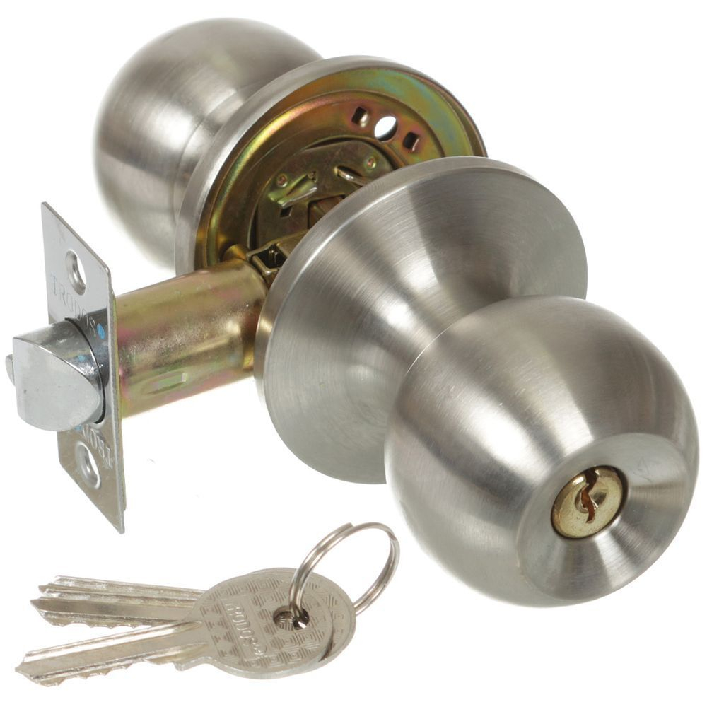 Защелка Trodos, ЗШ-01, 204098, с ключ, мат никель, алюминий